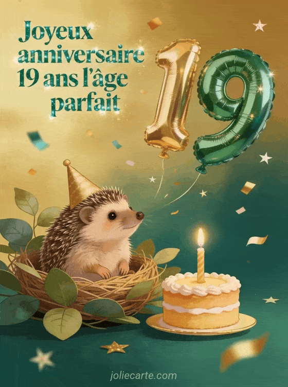 Joyeux anniversaire 19 ans - Message