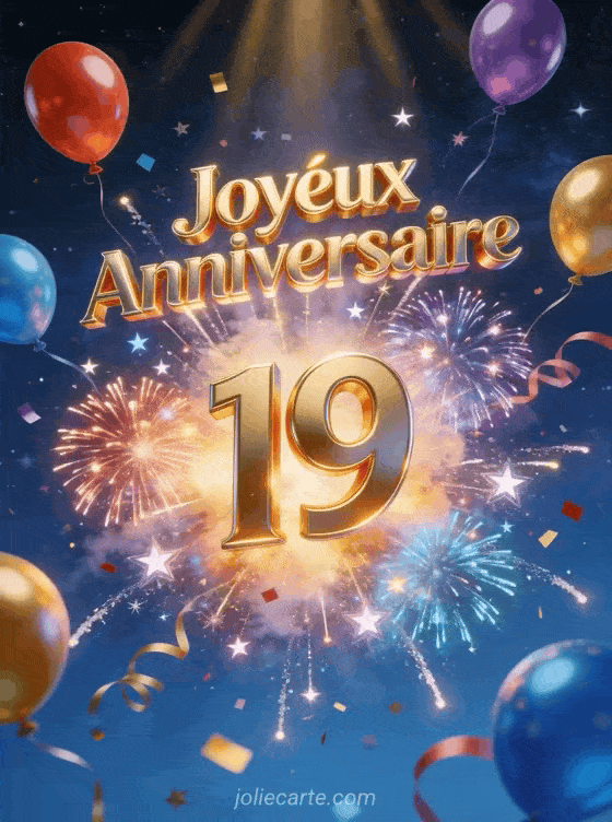 Joyeux anniversaire 19 ans - Image