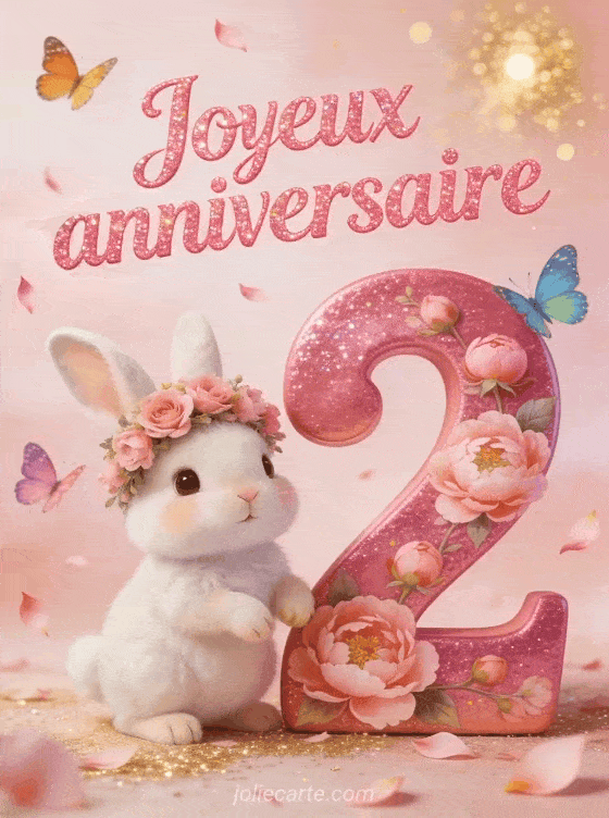 Joyeux anniversaire 2 ans - Fille