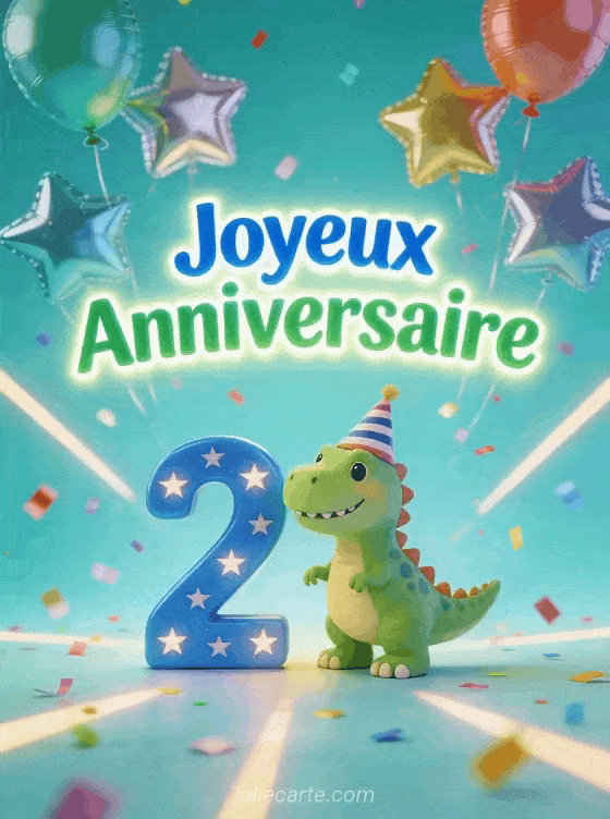 Joyeux anniversaire 2 ans - Garcon