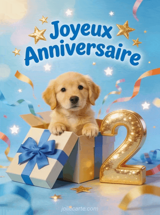 Joyeux anniversaire 2 ans - Petit garcon carte garcon
