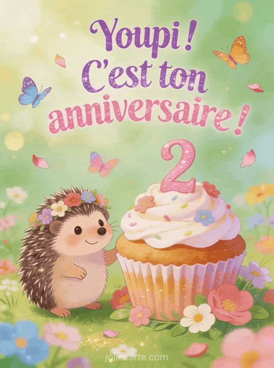 Joyeux anniversaire 2 ans - Texte fille