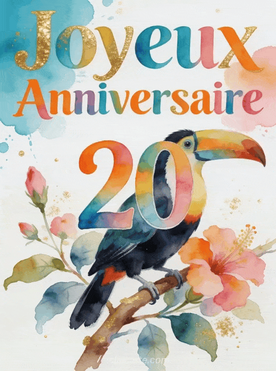 Joyeux anniversaire 20 ans - Dessin