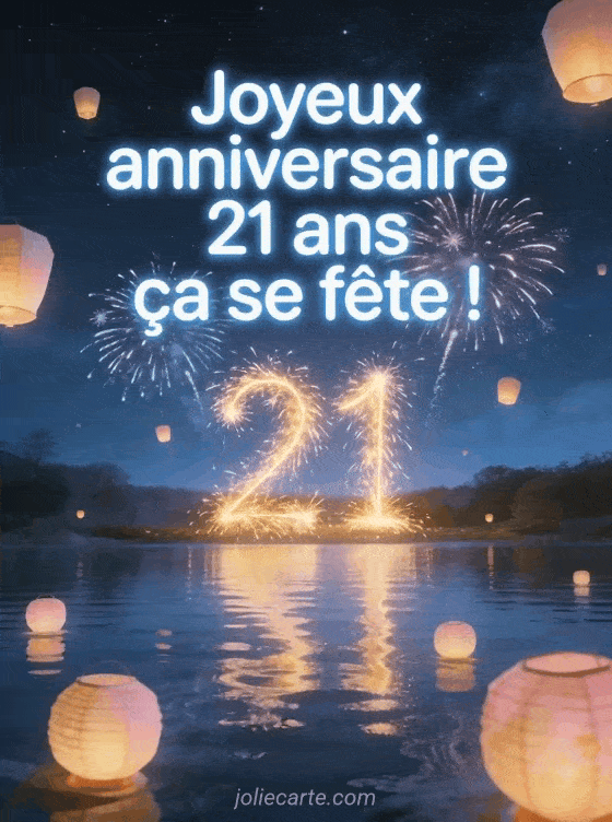 Joyeux anniversaire 21 ans - Texte