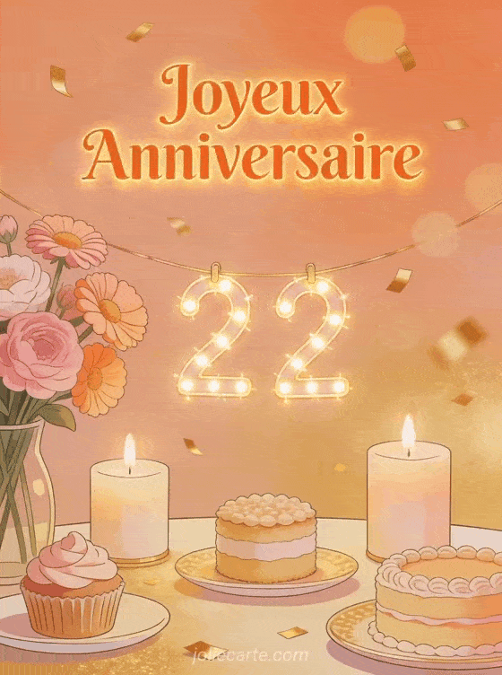 Joyeux anniversaire 22 ans - Fille