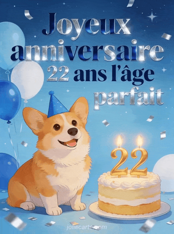 Joyeux anniversaire 22 ans - Texte petitfils