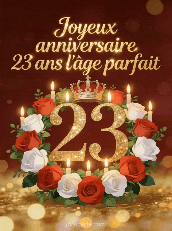 Joyeux anniversaire 23 ans - Message
