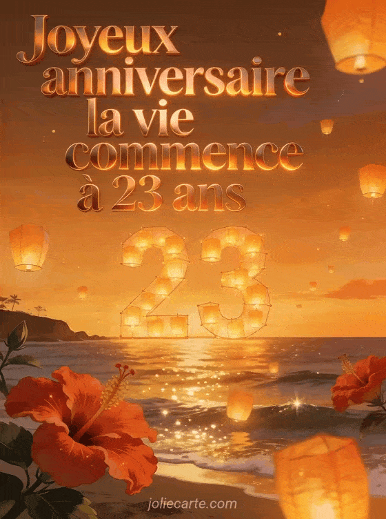 Joyeux anniversaire 23 ans - Texte