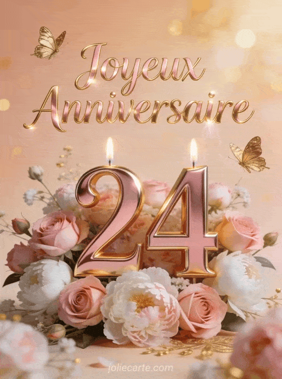Joyeux anniversaire 24 ans - Femme