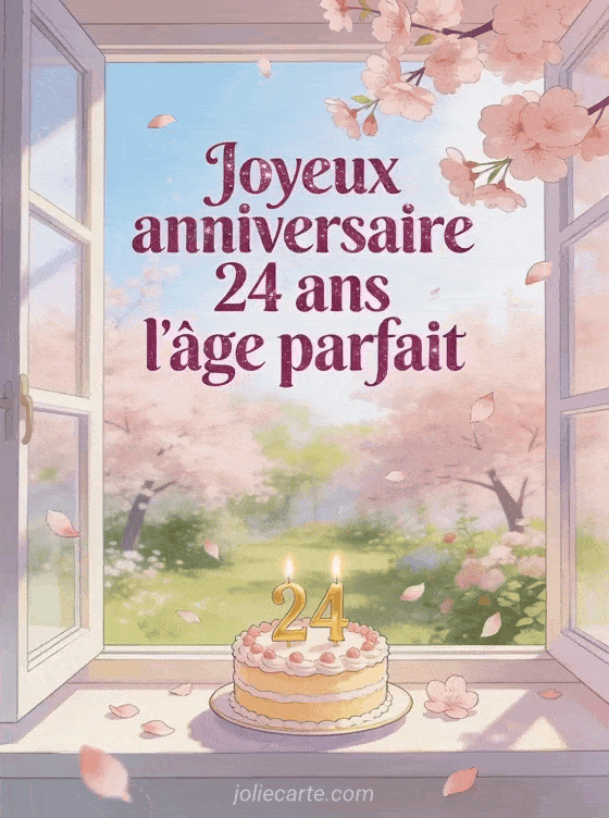 Joyeux anniversaire 24 ans - Message