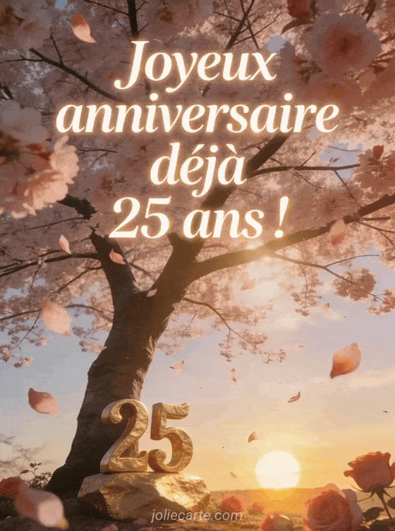 Joyeux anniversaire 25 ans - Texte emouvant