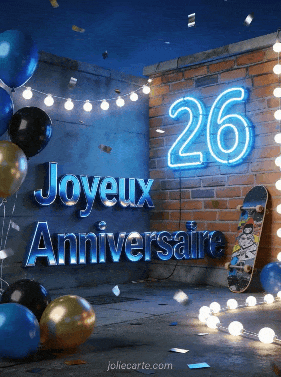 Joyeux anniversaire 26 ans - Homme