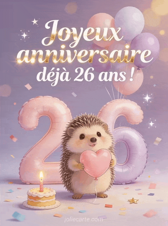 Joyeux anniversaire 26 ans - Texte fille