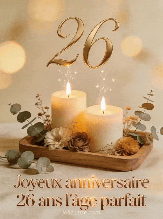 Joyeux anniversaire 26 ans - Texte