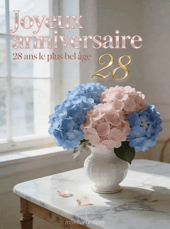 Joyeux anniversaire 28 ans - Texte femme
