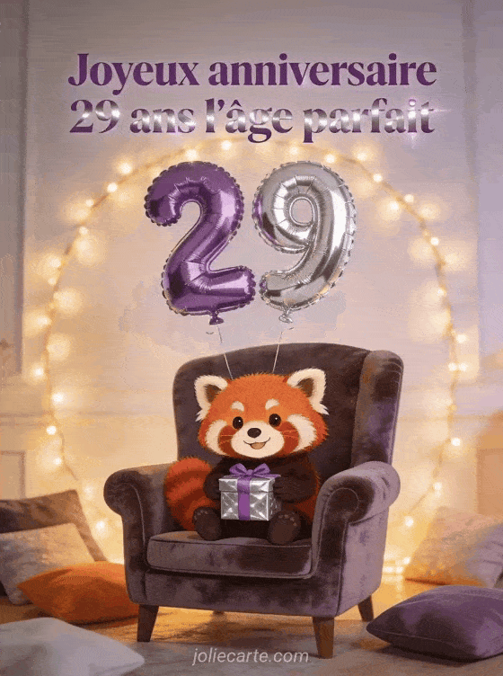 Joyeux anniversaire 29 ans - Texte
