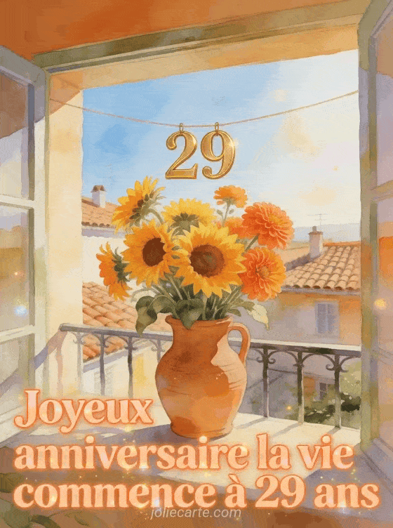 Joyeux anniversaire 29 ans - Texte amie