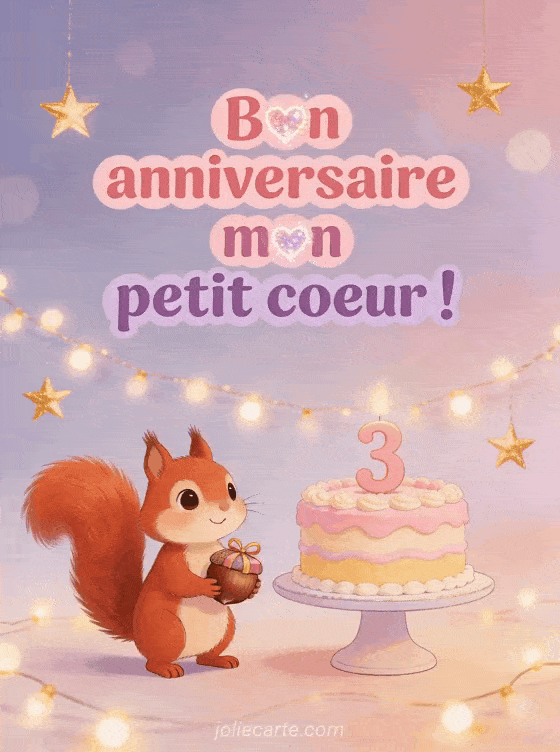 Joyeux anniversaire 3 ans - Texte
