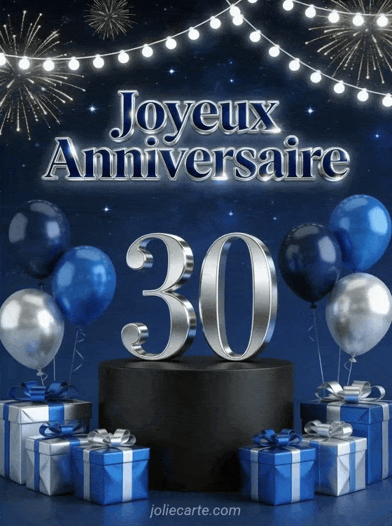 Joyeux anniversaire 30 ans - Carte homme gratuite