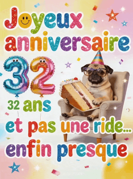 Joyeux anniversaire 32 ans - Humour