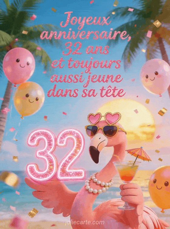 Joyeux anniversaire 32 ans - Femme humour