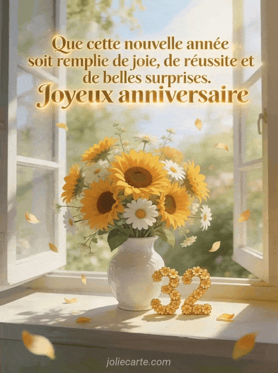 Joyeux anniversaire 32 ans - Texte touchant pour