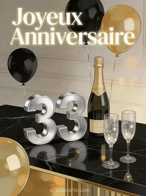 Joyeux anniversaire 33 ans - Homme