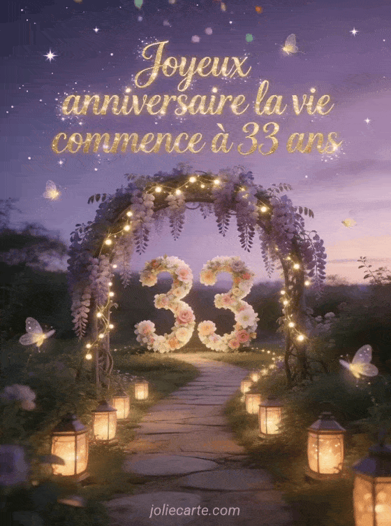 Joyeux anniversaire 33 ans - Texte femme