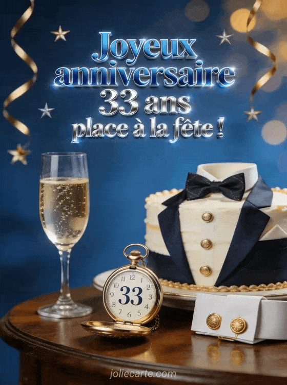 Joyeux anniversaire 33 ans - Texte homme