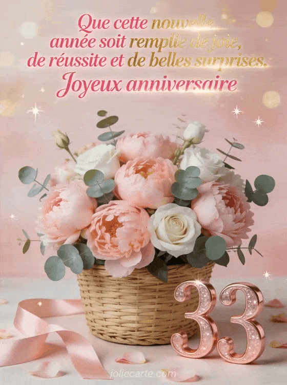 Joyeux anniversaire 33 ans - Texte pour ma fille