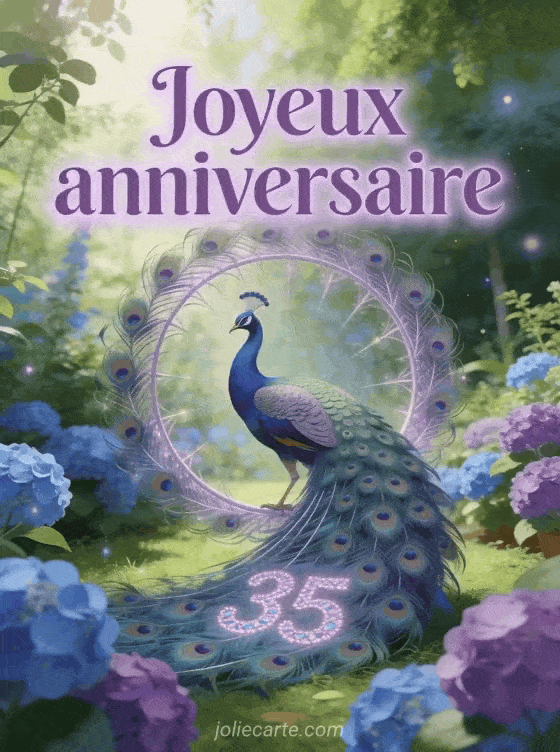 Joyeux anniversaire 35 ans - Carte femme