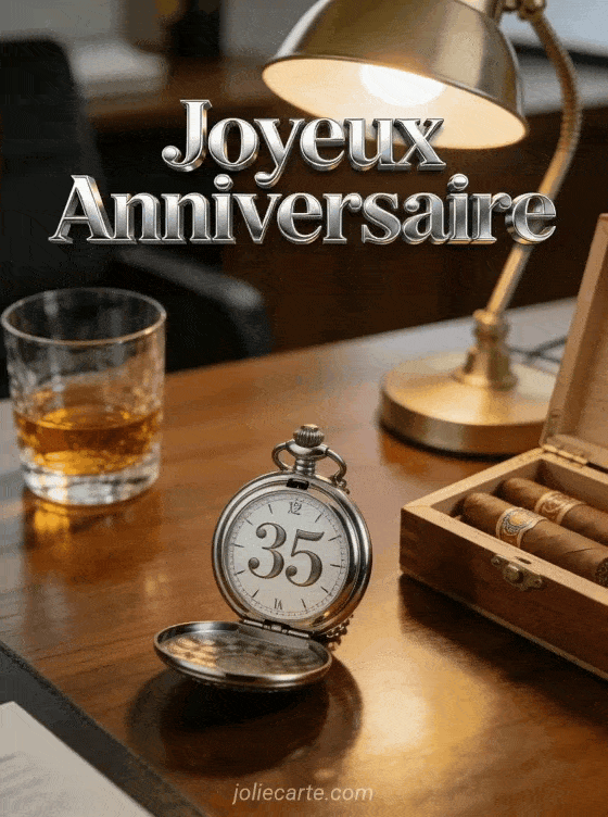 Joyeux anniversaire 35 ans - Carte homme