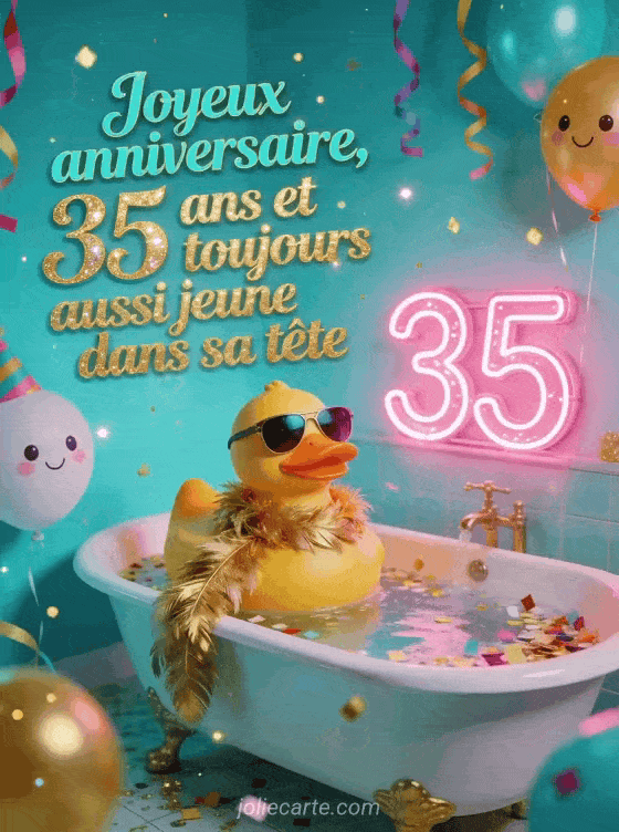 Joyeux anniversaire 35 ans - Carte humour
