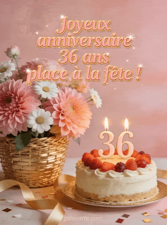 Joyeux anniversaire 36 ans - Texte femme