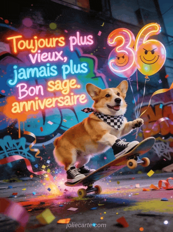 Joyeux anniversaire 36 ans - Texte humour