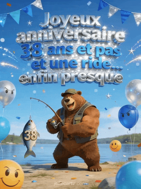 Joyeux anniversaire 38 ans - Homme humour