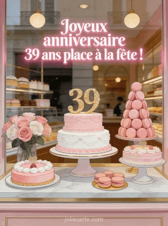 Joyeux anniversaire 39 ans - Texte femme