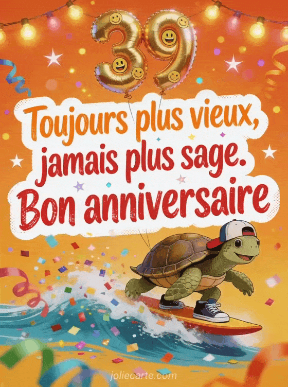 Joyeux anniversaire 39 ans - Texte humour