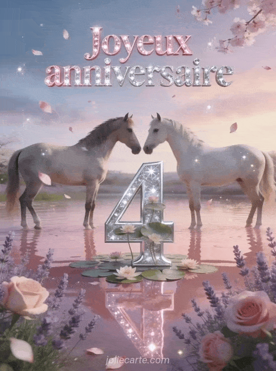 Joyeux anniversaire 4 ans - Fille