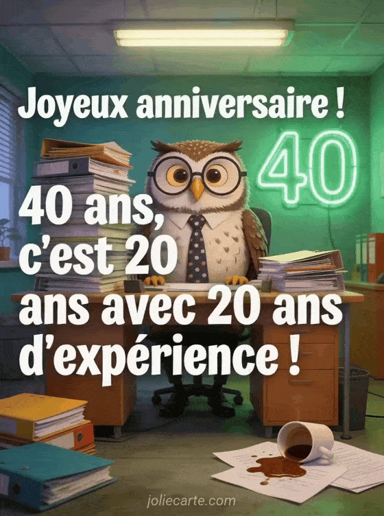 Joyeux anniversaire 40 ans - Humour
