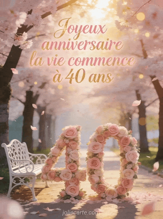Joyeux anniversaire 40 ans - Message femme