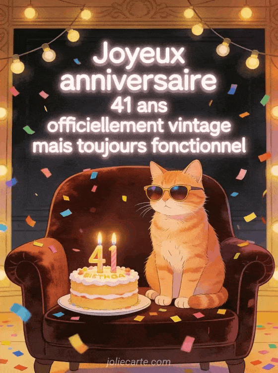 Joyeux anniversaire 41 ans - Texte humour