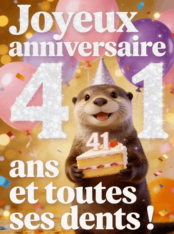 Joyeux anniversaire 41 ans - Femme humour