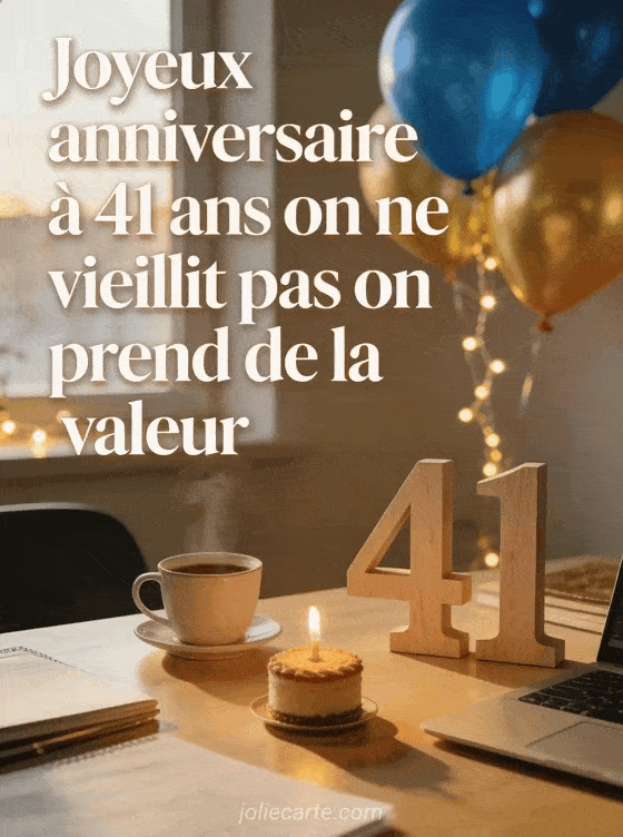 Joyeux anniversaire 41 ans - Message collegue