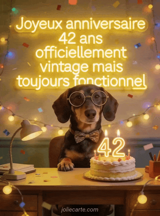 Joyeux anniversaire 42 ans - Texte humour