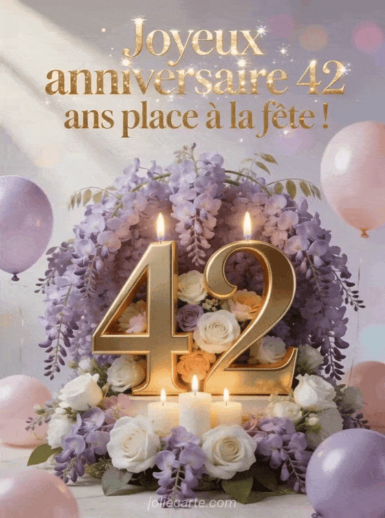 Joyeux anniversaire 42 ans - Texte femme