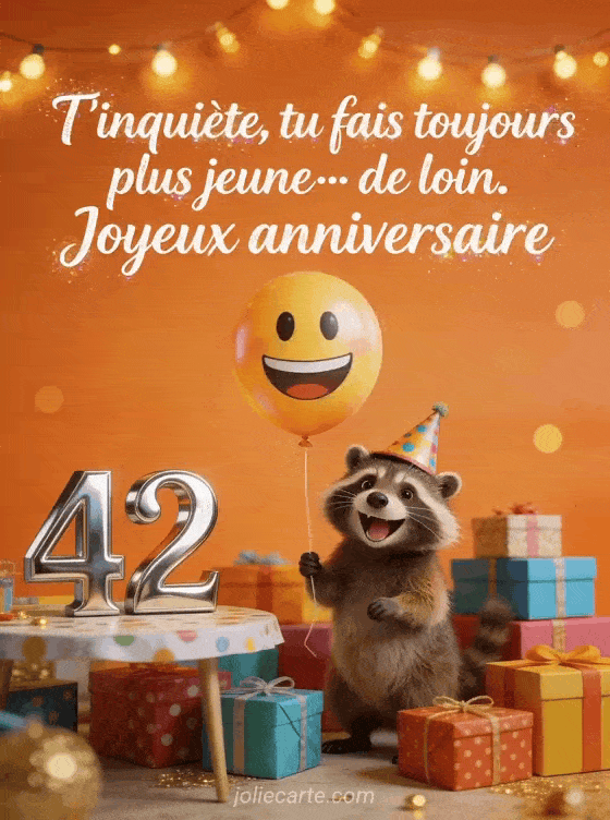 Joyeux anniversaire 42 ans - Humour