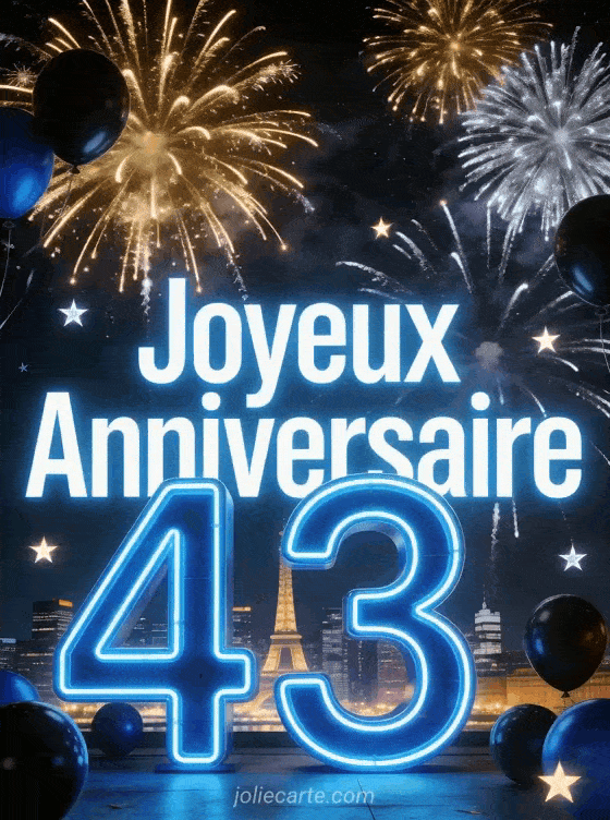 Joyeux anniversaire 43 ans - Homme