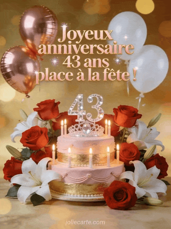 Joyeux anniversaire 43 ans - Texte femme