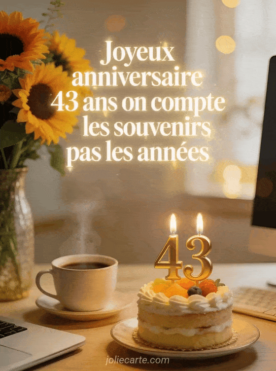 Joyeux anniversaire 43 ans - Message collegue